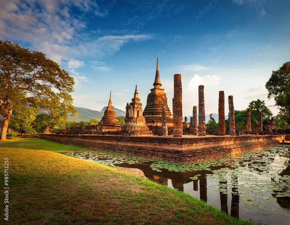 Fototapeta premium Sukhothai historical park, Sukhothai, Thailand