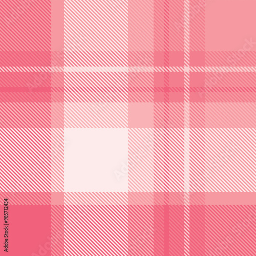 Pink tartan plaid fabric seamless pattern of check background tartan with a textile fabric plaid texture. Tartan Scotland seamless plaid pattern vector. Retro background fabric.