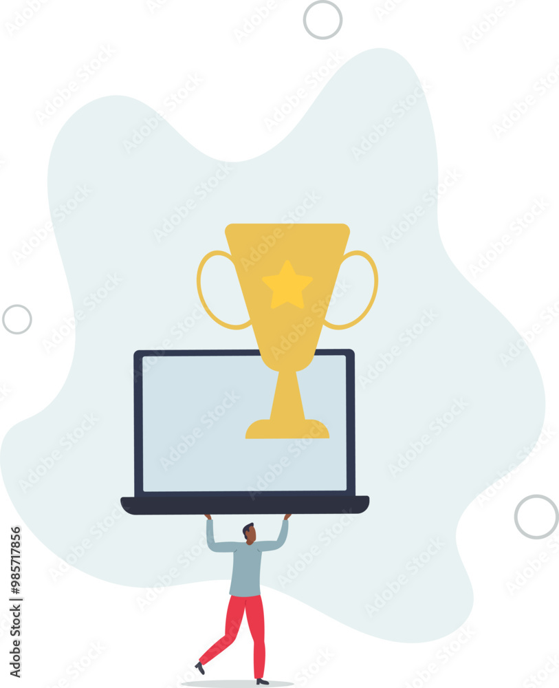 success concept.Character setting goals, objectives, successfully accomplish achievement and receiving rewards.flat design with people. success concept.Character setting goals, objectives, successfully accomplish achievement and receiving rewards.flat design with people.
