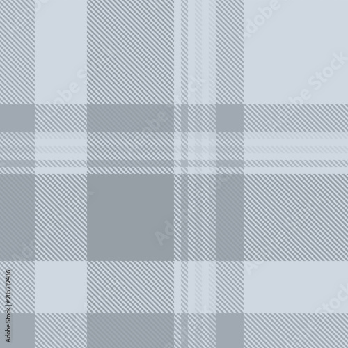 Gray tartan plaid fabric seamless pattern of check background tartan with a textile fabric plaid texture. Tartan Scotland seamless plaid pattern vector. Retro background fabric.