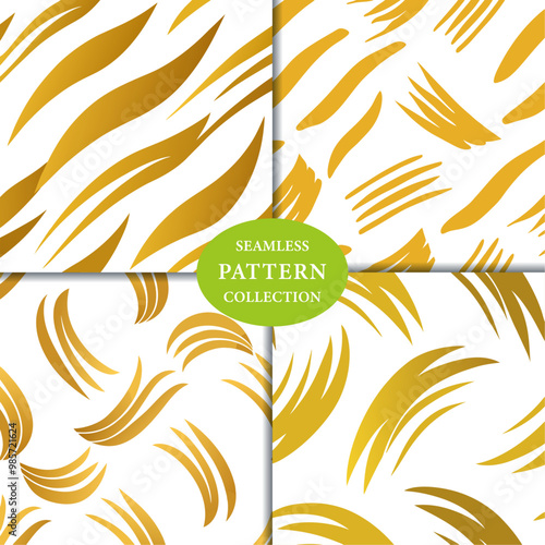 Abstract golden strokes texture Seamless Pattern Background