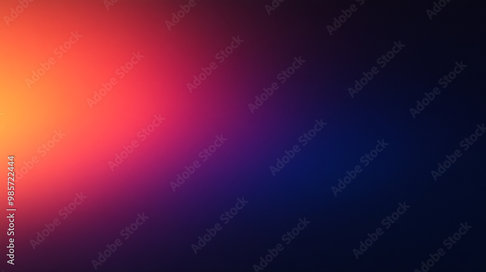Fototapeta premium gradient background transitioning from deep blue to warm orange creates visually striking effect. This smooth blend evokes sense of calm and creativity