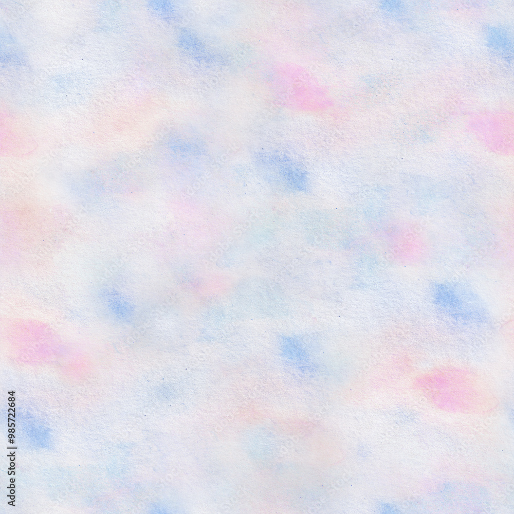 Light grey background with shades of blue and pink. Vintage watercolor background. Seamless pattern. Light grey background with shades of blue and pink. Vintage watercolor background. Seamless pattern.