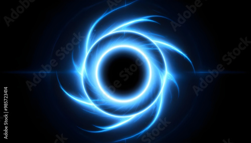 glowing electric green hologram circles light background