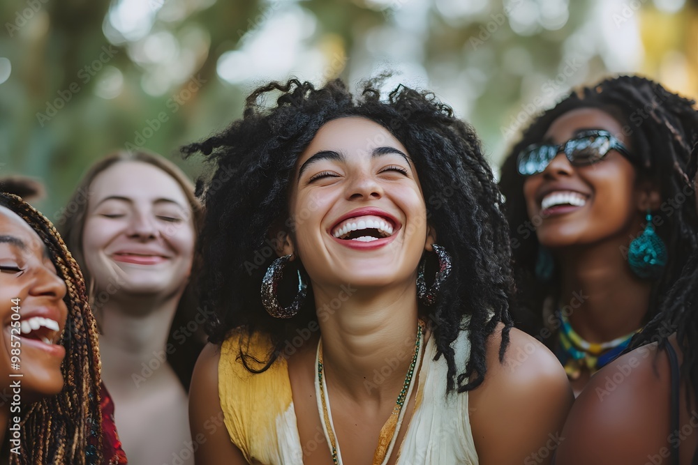 Close-up portrait of a young group of people laughing together, natural light and sincere emotions. The group of smiling friends Close-up portrait of a young group of people laughing together, natural light and sincere emotions. The group of smiling friends