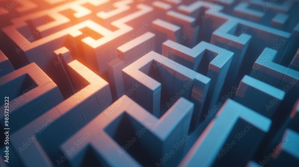 Abstract Labyrinth with Light. Abstract Labyrinth with Light.