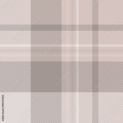 Gray tartan plaid fabric seamless pattern of check background tartan with a textile fabric plaid texture. Tartan Scotland seamless plaid pattern vector. Retro background fabric.