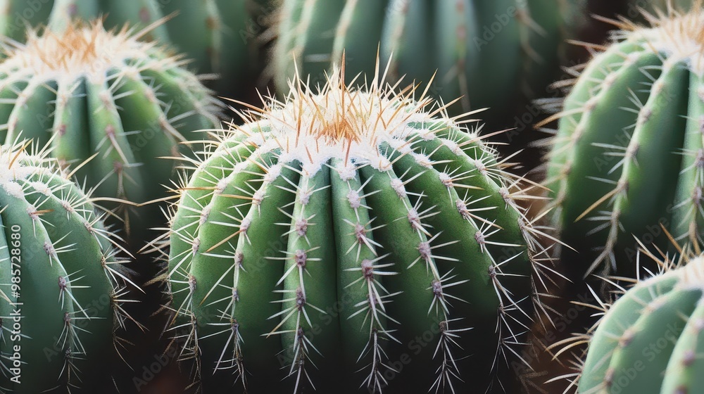Closeup of cactus texture in desert, fine details, watercolor style Closeup of cactus texture in desert, fine details, watercolor style
