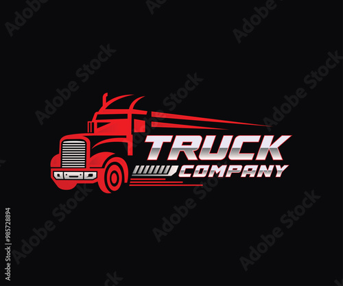 Truck company logo design template