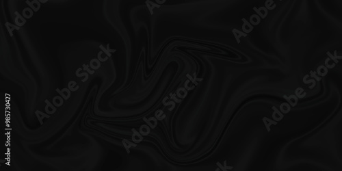 Luxury waves cloth black silk and fabric. Soft wave flowing curtain smooth satin silk. Abstract background luxury cloth or liquid wave silk satin background.