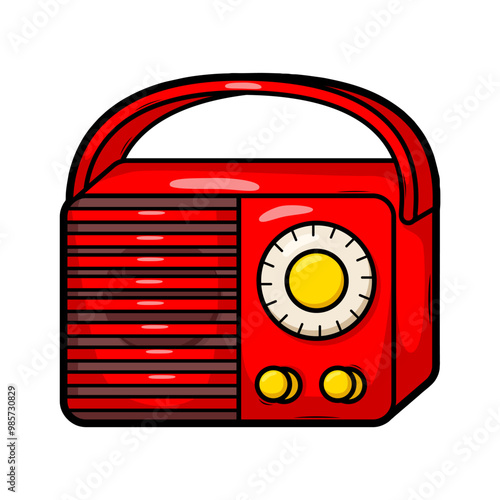 cartoon  classic radio illustration art