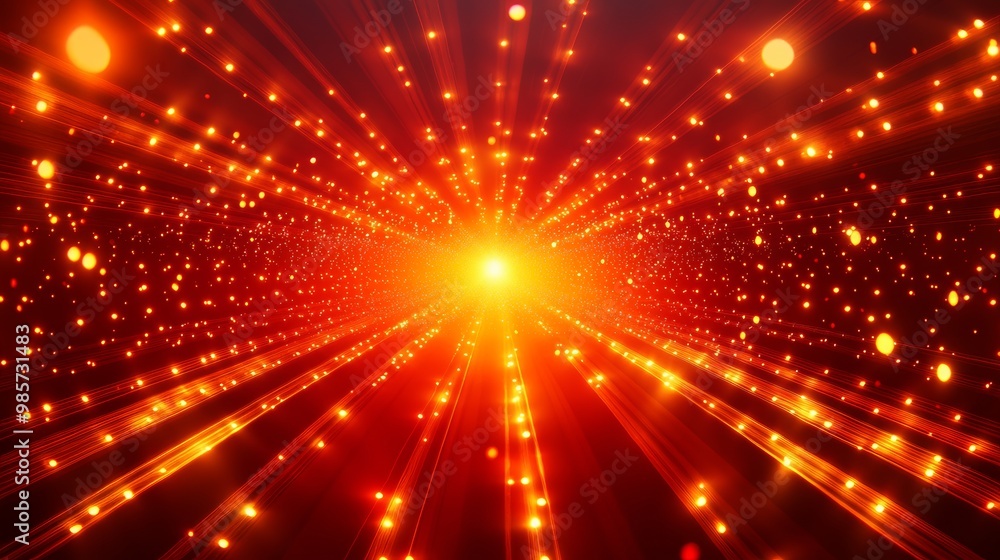 Obraz premium Abstract Red and Gold Light Background.