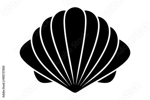 sea shell  silhouette vector