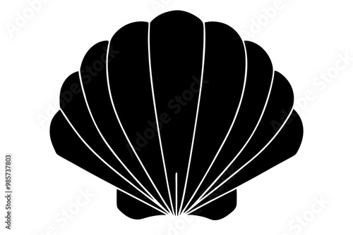 sea shell  silhouette vector