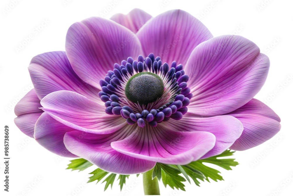 Red Anemone Flower Isolated on White Background Red Anemone Flower Isolated on White Background