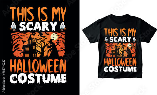 This is a halloween vector t shirt design 