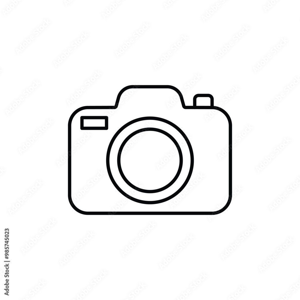 Photo camera symbol and clip art design with editable stroke Photo camera symbol and clip art design with editable stroke