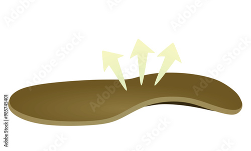 Foot orthopedic insole. vector illustration