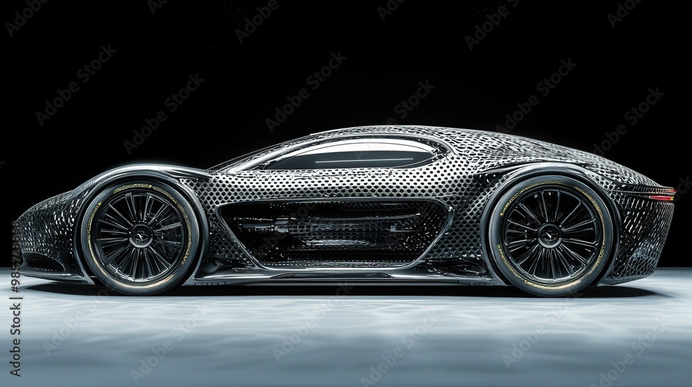 Naklejka premium Automotive composites reinforcement, improving vehicle performance through innovative material design.
