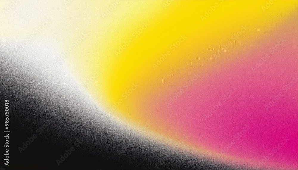 Abstract grainy gradient background in white, black, yellow and pink for summer poster. Abstract grainy gradient background in white, black, yellow and pink for summer poster.