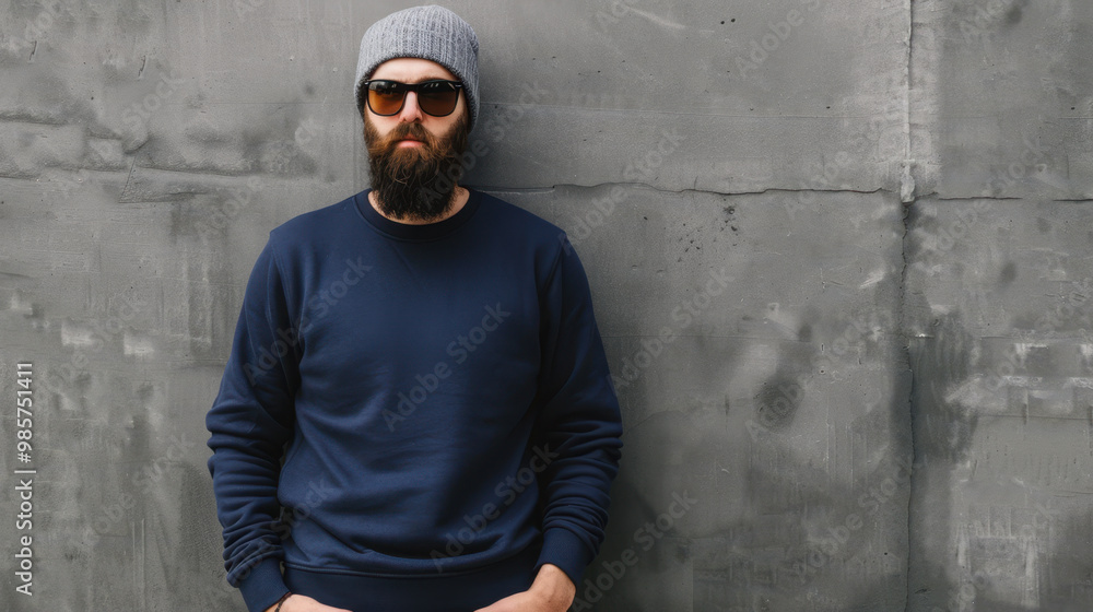 Obraz premium The Man with Sunglasses and Beanie