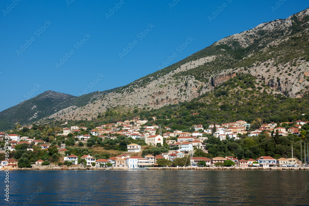 The beautiful seaside village of Kalamos island, Greece The beautiful seaside village of Kalamos island, Greece