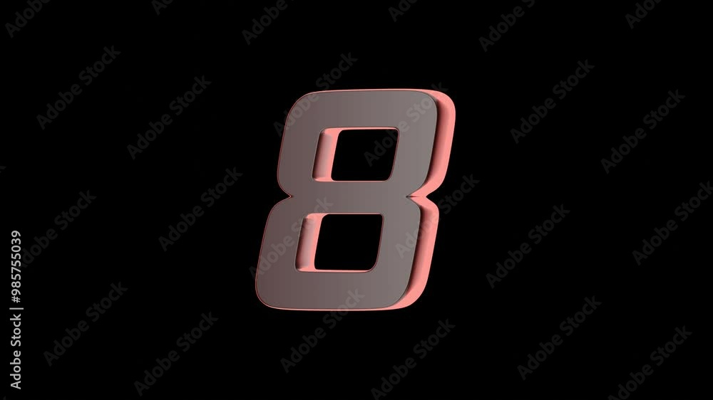 10 to 1 countdown 3d animation HD 4k, red number 10 to 1 countdown 3d animation HD 4k, red number