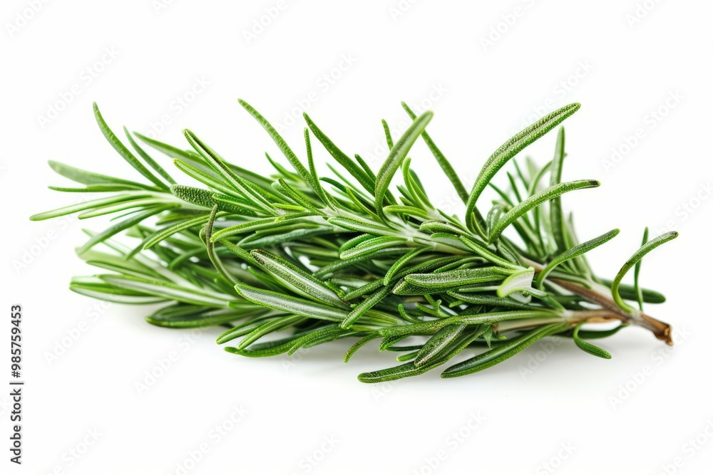 Fototapeta premium A fresh Rosemary and Rosemary Power isolated on white
