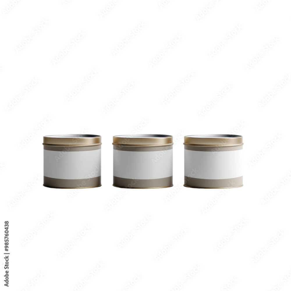 Round tin can packaging with editable label area for food products, mockup, png, transparent background. Round tin can packaging with editable label area for food products, mockup, png, transparent background.