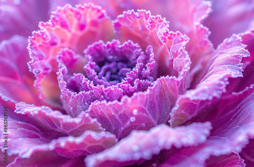 Close-up of an ornamental cabbage with vibrant pink and purple colors Close-up of an ornamental cabbage with vibrant pink and purple colors