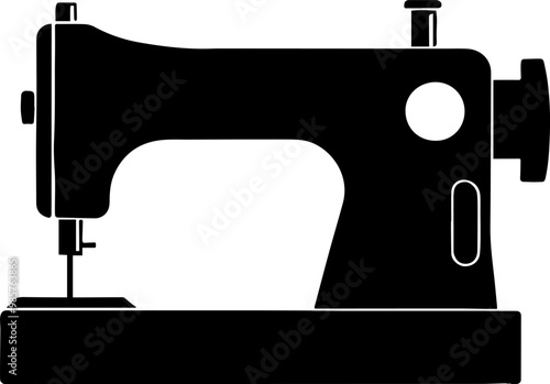 sewing machine silhouette vector illustration