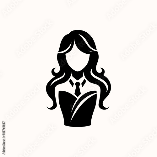 silhouette of business woman