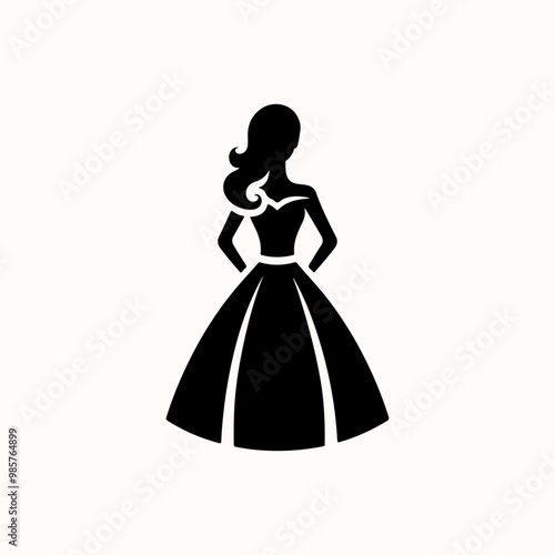 silhouette of beauty, fashion woman