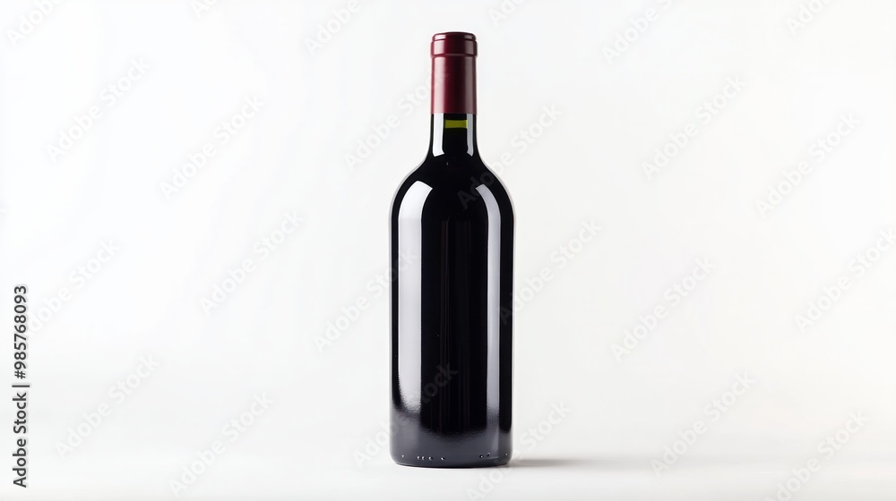 Fototapeta premium Wine Bottle with Blank Label and without label