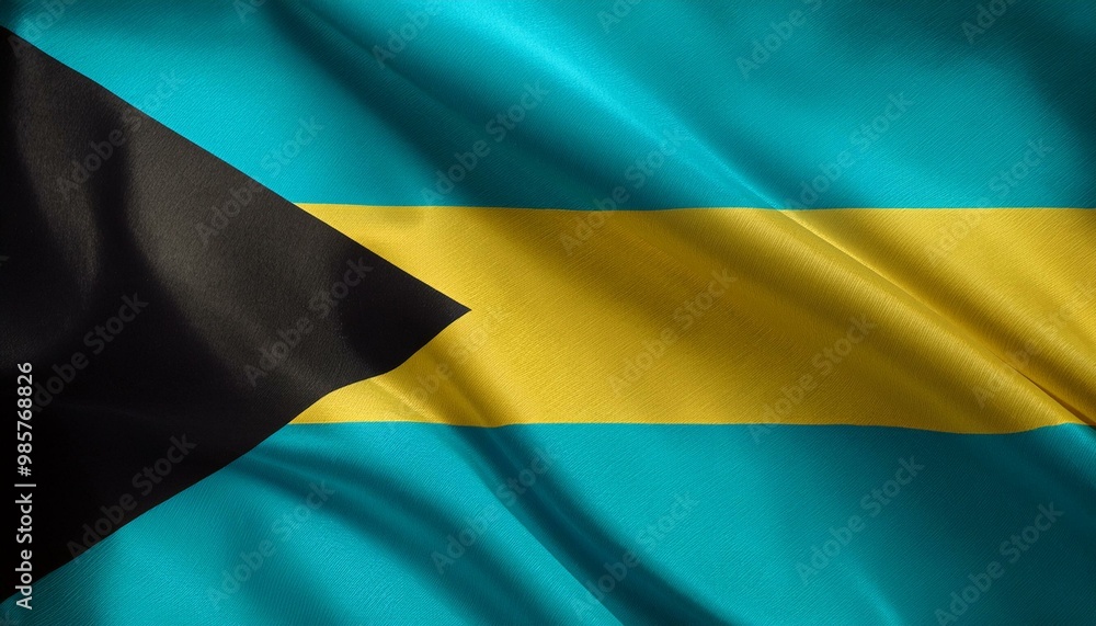 バハマの国旗(waving national flag of Bahamas.)
バハマの国旗(waving national flag of Bahamas.)