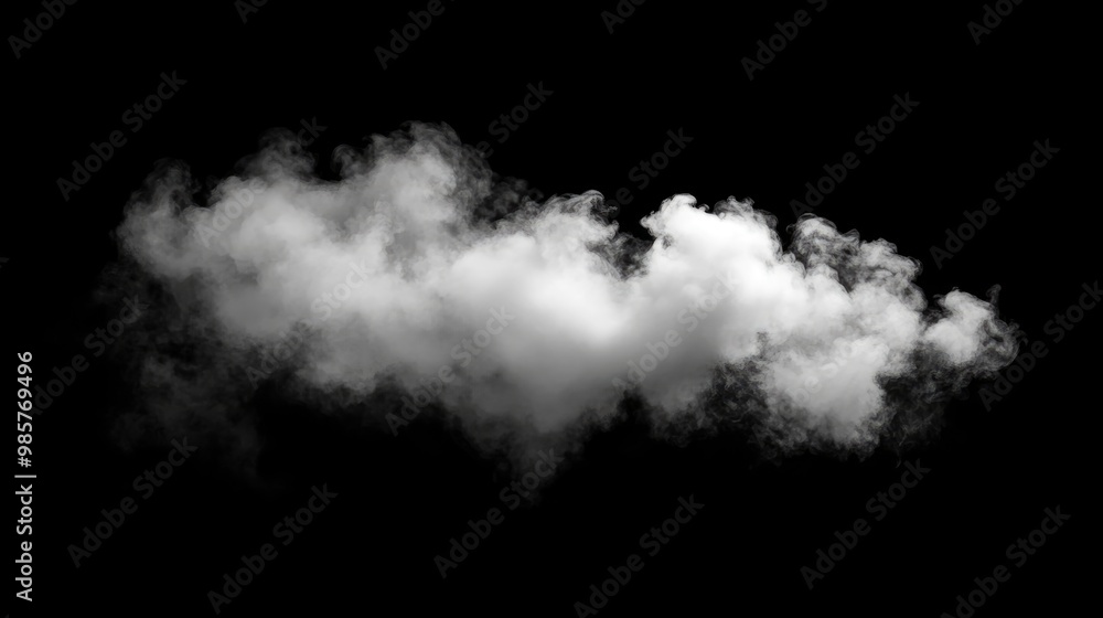 Smoke Cloud Fog Isolated on Dark Background Smoke Cloud Fog Isolated on Dark Background