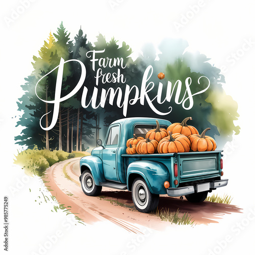 autumn theme sticker element, zodiac sign, watercolor clipart, isolated on white background