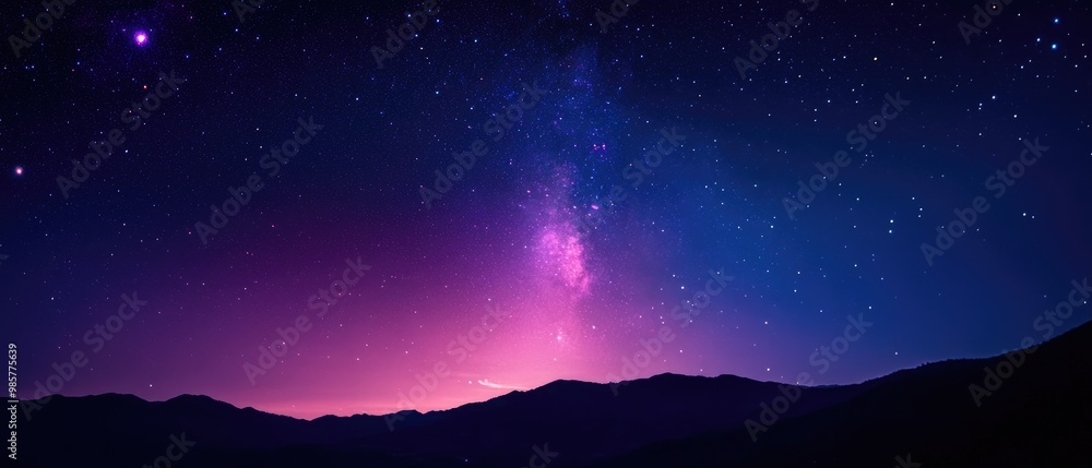 colorful night sky with jupiter silhouette and top wall colorful night sky with jupiter silhouette and top wall