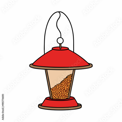 Bird Feeder and Seed Vector Design for Attracting Birds - SVG, Cricut, Clipart, and Graphics Resource