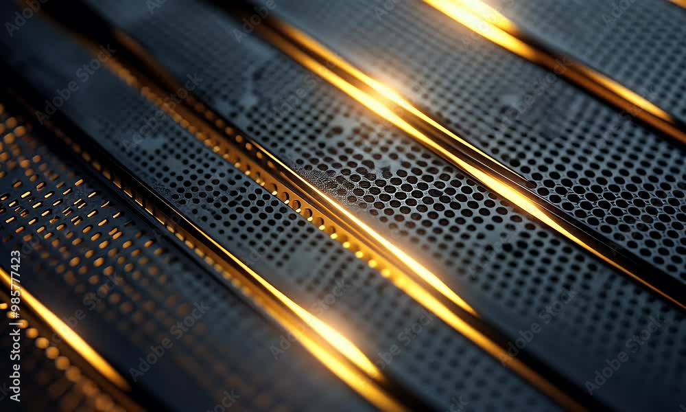 Abstract Black and Gold Metallic Background Animation with Glowing Lines and Seamless Loop Abstract Black and Gold Metallic Background Animation with Glowing Lines and Seamless Loop