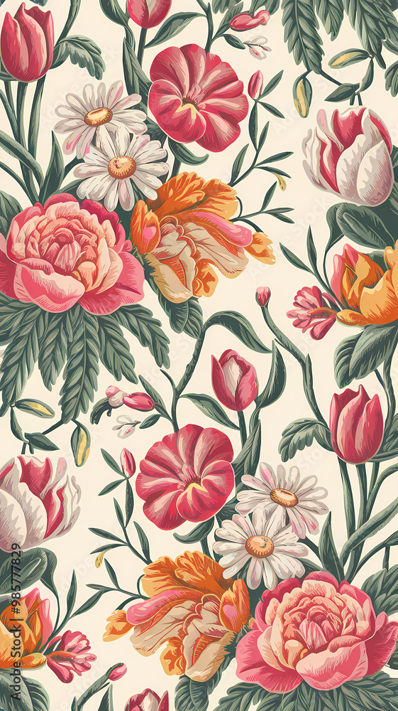 blush pink pattern with flowers, watercolor illustration blush pink pattern with flowers, watercolor illustration