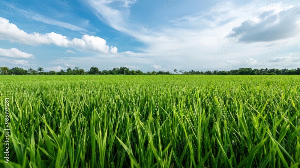A photostock image of organic farming practices in a green, lush field, perfect for sustainable agriculture themes A photostock image of organic farming practices in a green, lush field, perfect for sustainable agriculture themes