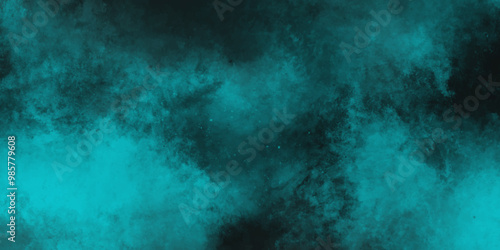 abstract cloud and vapor texture background. Black and blue smoke aquarelle smudge illustration smooth grungy smokey light pastel colors ink glow. Teal color powder explosion .	
