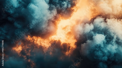 Wallpaper Mural Dramatic smoke explosion for creative backgrounds Torontodigital.ca