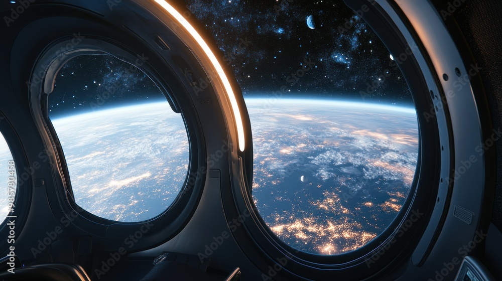 View of Earth from a Spacecraft Window View of Earth from a Spacecraft Window
