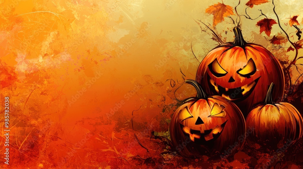 Orange Halloween Pumpkin Background Orange Halloween Pumpkin Background