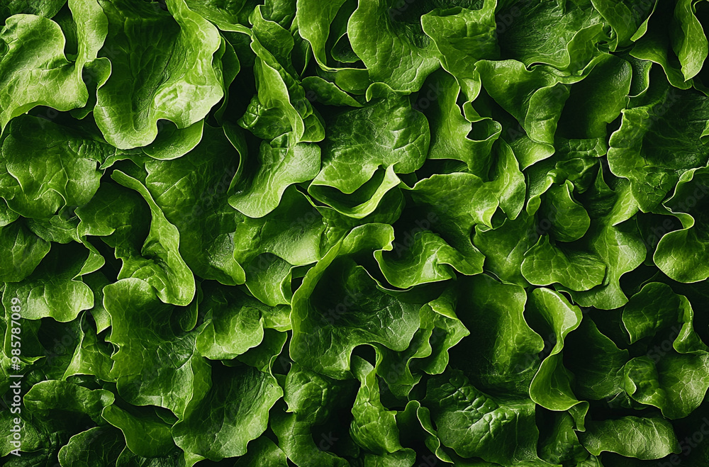 A vibrant green salad leaf texture showcasing the intricate details of ripples and petals A vibrant green salad leaf texture showcasing the intricate details of ripples and petals
