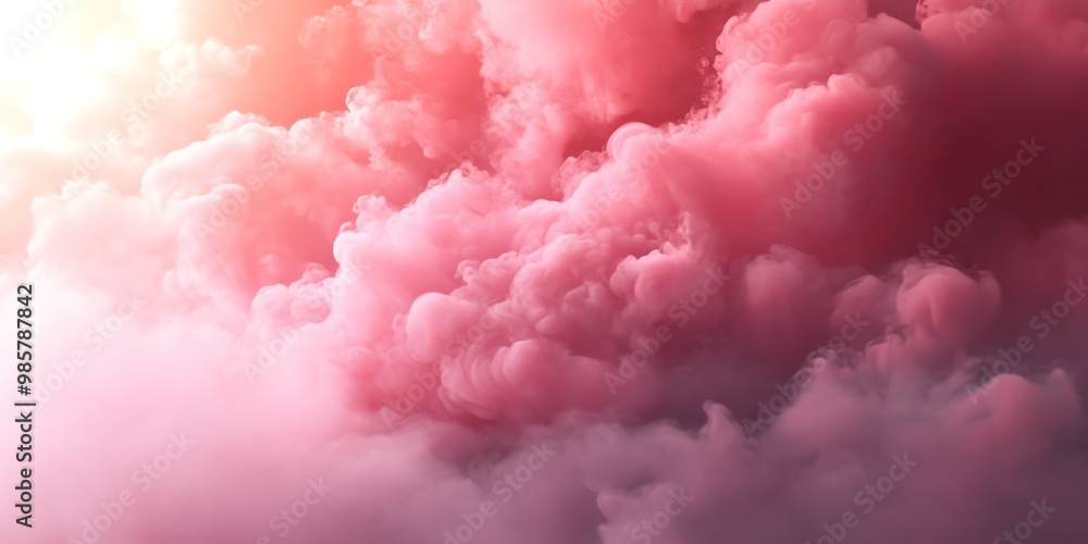 A soft, ethereal pink smoke cloud with a soft light source in the top left corner. A soft, ethereal pink smoke cloud with a soft light source in the top left corner.