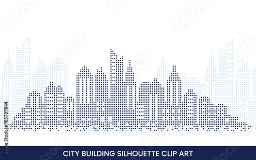 City Building Silhouette Clip Art