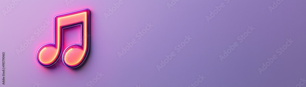 Colorful music note icon on a soft gradient background, perfect for artistic projects and creative themes. Colorful music note icon on a soft gradient background, perfect for artistic projects and creative themes.